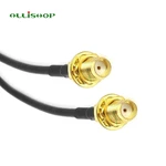 ALLiSHOP 0-3Ghz pigtail SMA female socket jack to SMA female socket jack low loss RG174 cable for FPV Antenna wifi router