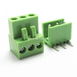 3pin Right angle Terminal plug type 300V 10A 3.96mm pitch connector pcb screw terminal block connector