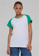 Dámské tričko Contrast Raglan - bílá/zelená