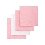 Zestaw 4 bambusowych myjek w różowym i białym kolorze T-TOMI