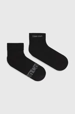 Ponožky Calvin Klein 2-pak pánske, čierna farba, 701226645