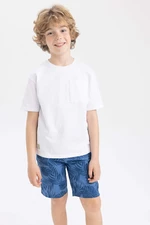 DEFACTO Chlapčenské nadrozmerné tričko s krátkym rukávom a okrúhlym výstrihom