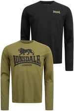 Koszulka męska Lonsdale 115087-Black/Olive