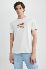 DEFACTO Regular Fit Crew Neck Printed T-Shirt