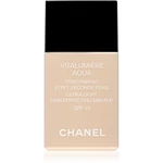 Chanel Vitalumière Aqua ultra lehký make-up pro zářivý vzhled pleti odstín 42 Beige Rose  SPF 15 30 ml