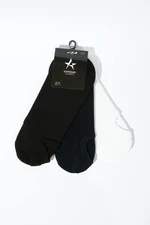 ALTINYILDIZ CLASSICS Men's Black-Navy Blue-White 3-Piece Bamboo Sneaker Socks