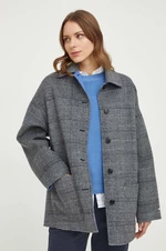 Obojstranný vlnený kabát MAX&Co. šedá farba, prechodný, oversize, 2416081041200