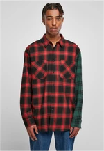 Oversized Shirt Mix Check Black/Red/Green