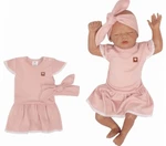 Z&Z 2-dílná sada sukničkobody kr. rukáv s krajkou + čelenka - růžová, vel. 56 (1-2m) Z&Z 2-dílná sada sukničkobody kr. rukáv s krajkou + čelenka - růžová, vel. 56 (1-2m)