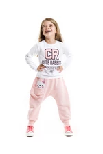 Mushi Hip-Hop Girl's Pink Sweatpants+T-Shirt