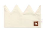 Baby Nellys Dvouvrstvá čelenka, Hand Made, bavlna, Korunka STAR - smetanová, 104/116