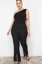 Trendyol Curve Czarne Kamienne Spodnie Tkane Finike