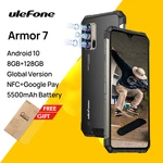 Ulefone Armor 7 Android 10 Rugged Mobile Phone Helio P90 8GB+128GB 2.4G/5G WiFi wireless charging Global Version Smartphone