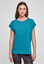 Women's T-shirt with extended shoulder in watercolor color