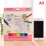 Boxed 24 Color Pen Pencils Set Children Kawaii Stationery Crayon Coloring Drawing Colored Pencil for School Paint Art Supplies