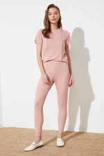 Trendyol leggings - rózsaszín - magas derék