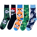 New Women Casual Cotton Socks Cartoon Kitty Bird Chinese Panda Cute Funny Street Style Colorful Happy Skate Harajuku Men Socks