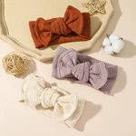 Soft Knit Baby Headband Newborn Baby Girl Bow Headbands Elastic Hairbands Children Turban For Girls Baby Hair Accessories
