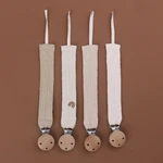 4Pcs aby Teether Pacifier Clip Chain Pacifier Solid Color Clip Nipple Holder G99C