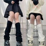 Womens Knit Long Socks Leg Warmers Harajuku Boot Socks Winter Wam Leg Socks