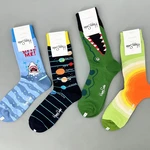 Happy Socks Men's Four Seasons Cotton Classic Mid Tube Socks Cartoon SIZE 41-46