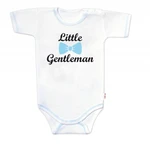 Body krátký rukáv s vtipným textem Baby Nellys, Little Gentleman, kluk, vel. 86 (12-18m)