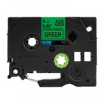 Kompatibilní páska s Brother TZ-S721 / TZe-S721, 9mm x 8m, extr.adh. černý tisk / zelený podklad