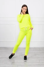 Sports set yellow neon