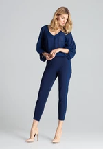Figl Woman's Pants M689 Navy Blue