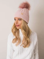 RUE PARIS Light pink winter beanie