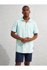 Koton Basic Linen Blend Short Sleeve Shirt