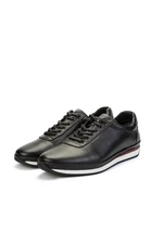 Ducavelli Plain Genuine Leather Men's Casual Shoes, Casual Shoes, 100% Leather Shoes.