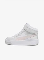 Women's grey ankle sneakers with suede details Puma Carina - Women's