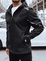 Men's softshell jacket with hood black Dstreet