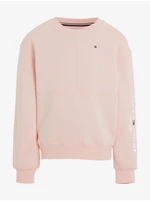 Light pink girls' sweatshirt Tommy Hilfiger - Girls