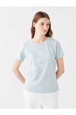 LC Waikiki Women's Crew Neck Printed Short Sleeved T-Shirt