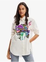 Women's White Shirt Desigual Rose Lacroix - Women