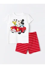LC Waikiki Crew Neck Short Sleeve Mickey Mouse Printed Baby Boy Shorts Pajama Set LC Waikiki Crew Neck Short Sleeve Mickey Mouse Printed Baby Boy Shorts Pajama Set
