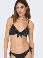 Women's black polka dot bikini top ONLY Nitan