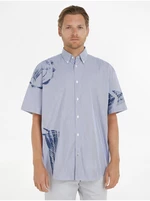 Modrá pánska vzorovaná košeľa Tommy Hilfiger