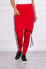 Pants/suit with red selfie lettering