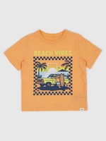 Oranžové chlapčenské melírované tričko GAP Beach Vibes