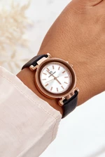 Klasické dámské kožené hodinky Giorgio&Dario černé