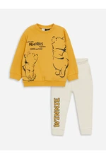 LC Waikiki Crew Neck Long Sleeved Baby Boy Sweatshirt and Trousers 2-piece Set