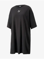 Black Womens Oversize Dress Puma CLASSICS Tee Dress PUMA Black - Women