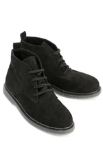 Capone Outfitters Capone Round Toe Ankle-Length Women's Suede Boots with Lace-Up Front.