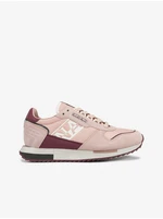 Pink women's sneakers with suede details Napapijri Vicky - Women