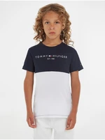 Tommy Hilfiger Boys' T-shirt and Shorts Set in white and dark blue Tommy Hilf - Boys