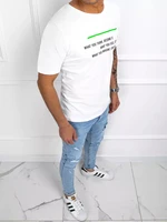 White men's T-shirt Dstreet z with print