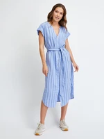 GAP Striped Cotton Midi Dress - Women
